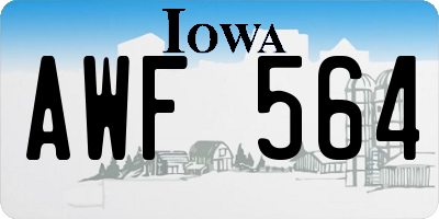 IA license plate AWF564