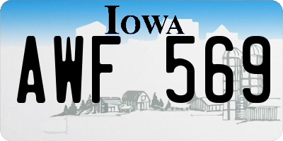 IA license plate AWF569