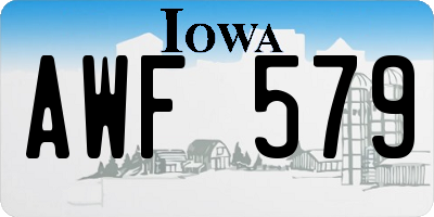IA license plate AWF579