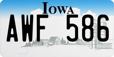IA license plate AWF586