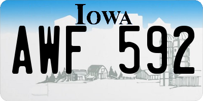 IA license plate AWF592