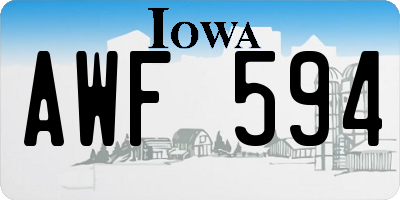 IA license plate AWF594