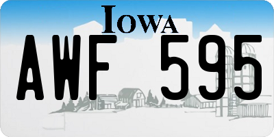 IA license plate AWF595