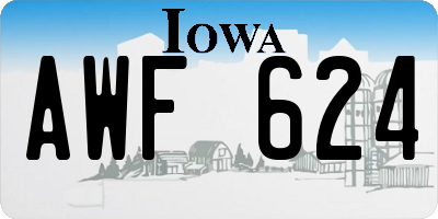 IA license plate AWF624