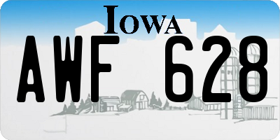 IA license plate AWF628