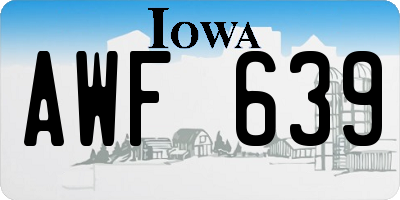 IA license plate AWF639