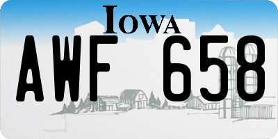 IA license plate AWF658