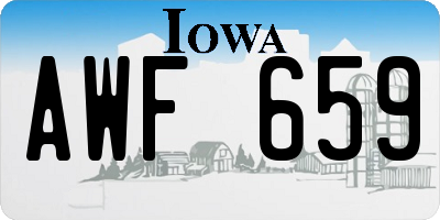 IA license plate AWF659