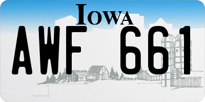 IA license plate AWF661