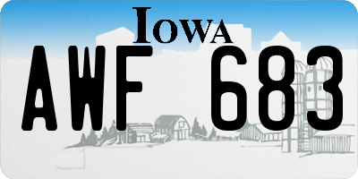 IA license plate AWF683