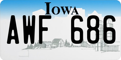 IA license plate AWF686
