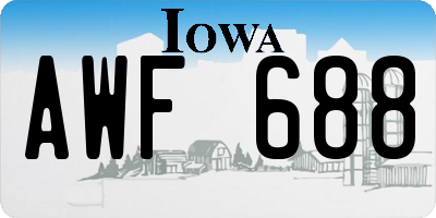 IA license plate AWF688