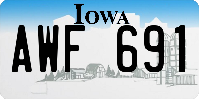 IA license plate AWF691