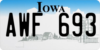 IA license plate AWF693