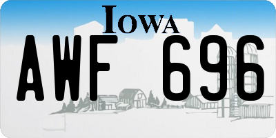 IA license plate AWF696
