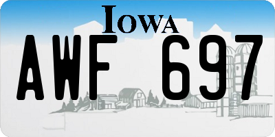 IA license plate AWF697