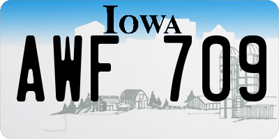 IA license plate AWF709