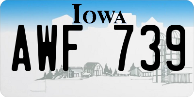 IA license plate AWF739