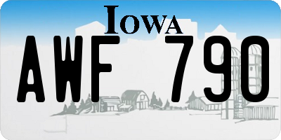 IA license plate AWF790
