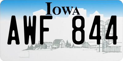 IA license plate AWF844