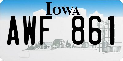 IA license plate AWF861
