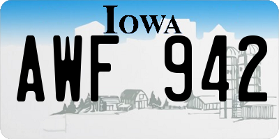 IA license plate AWF942