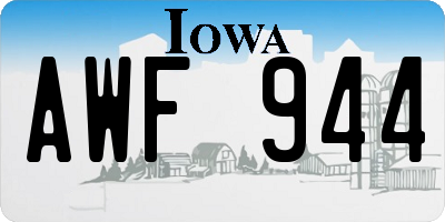 IA license plate AWF944