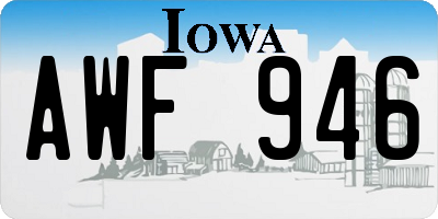 IA license plate AWF946