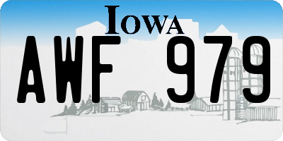 IA license plate AWF979