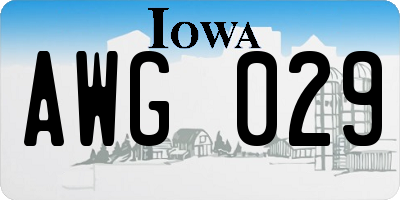 IA license plate AWG029