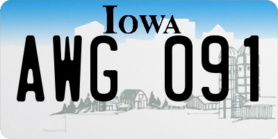 IA license plate AWG091