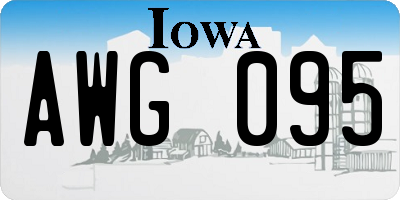 IA license plate AWG095