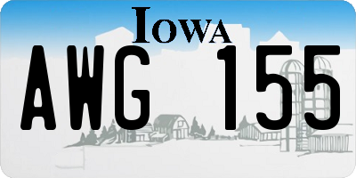 IA license plate AWG155