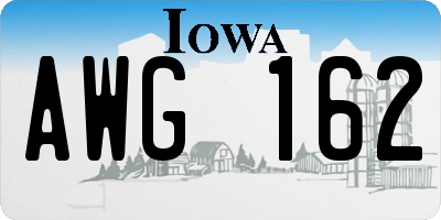 IA license plate AWG162