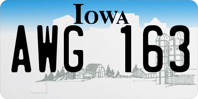 IA license plate AWG163