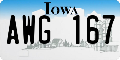 IA license plate AWG167