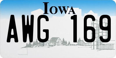 IA license plate AWG169