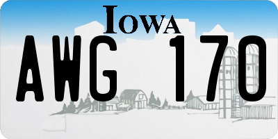 IA license plate AWG170