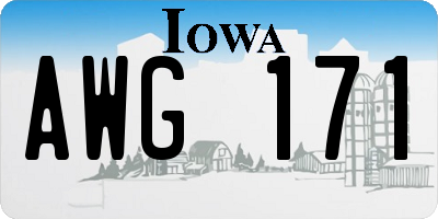 IA license plate AWG171