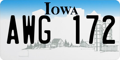 IA license plate AWG172