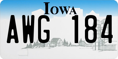 IA license plate AWG184
