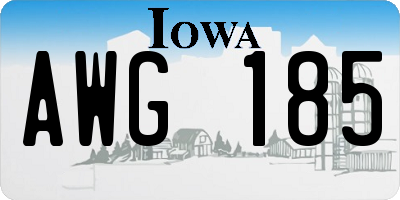 IA license plate AWG185