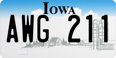 IA license plate AWG211