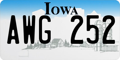 IA license plate AWG252