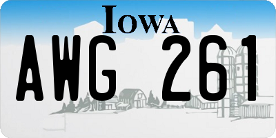 IA license plate AWG261