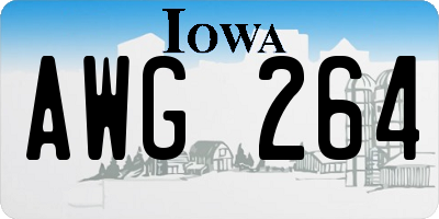 IA license plate AWG264