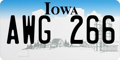 IA license plate AWG266