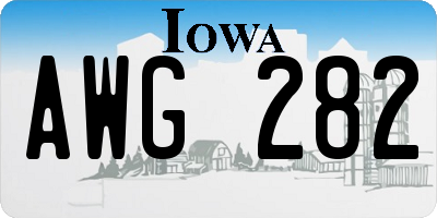 IA license plate AWG282