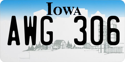 IA license plate AWG306