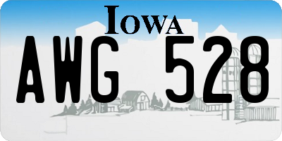 IA license plate AWG528